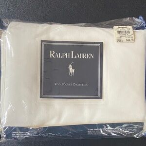 Ralph Lauren Cream Rod Pocket Drapery Set